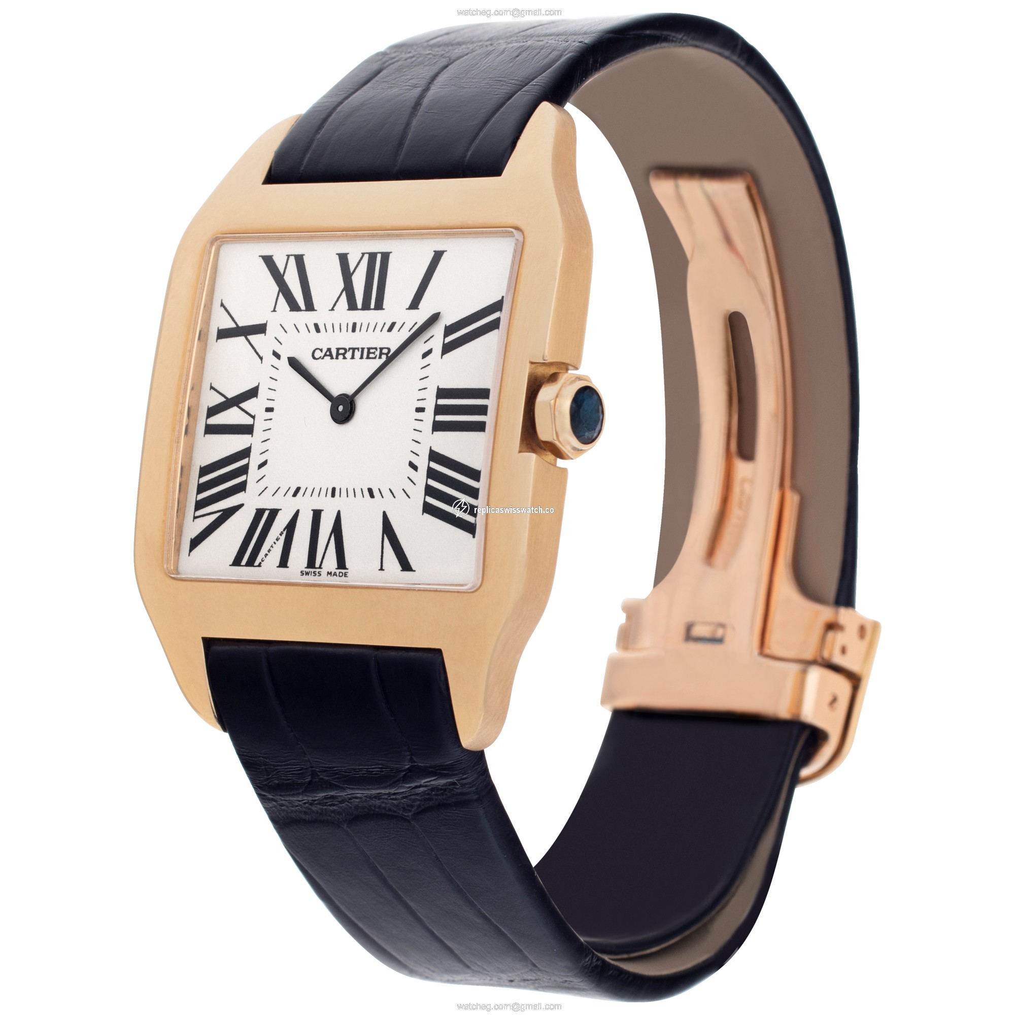 Cartier W2008751 Santos Dumont Manual Unisex 18k yellow gold Replica