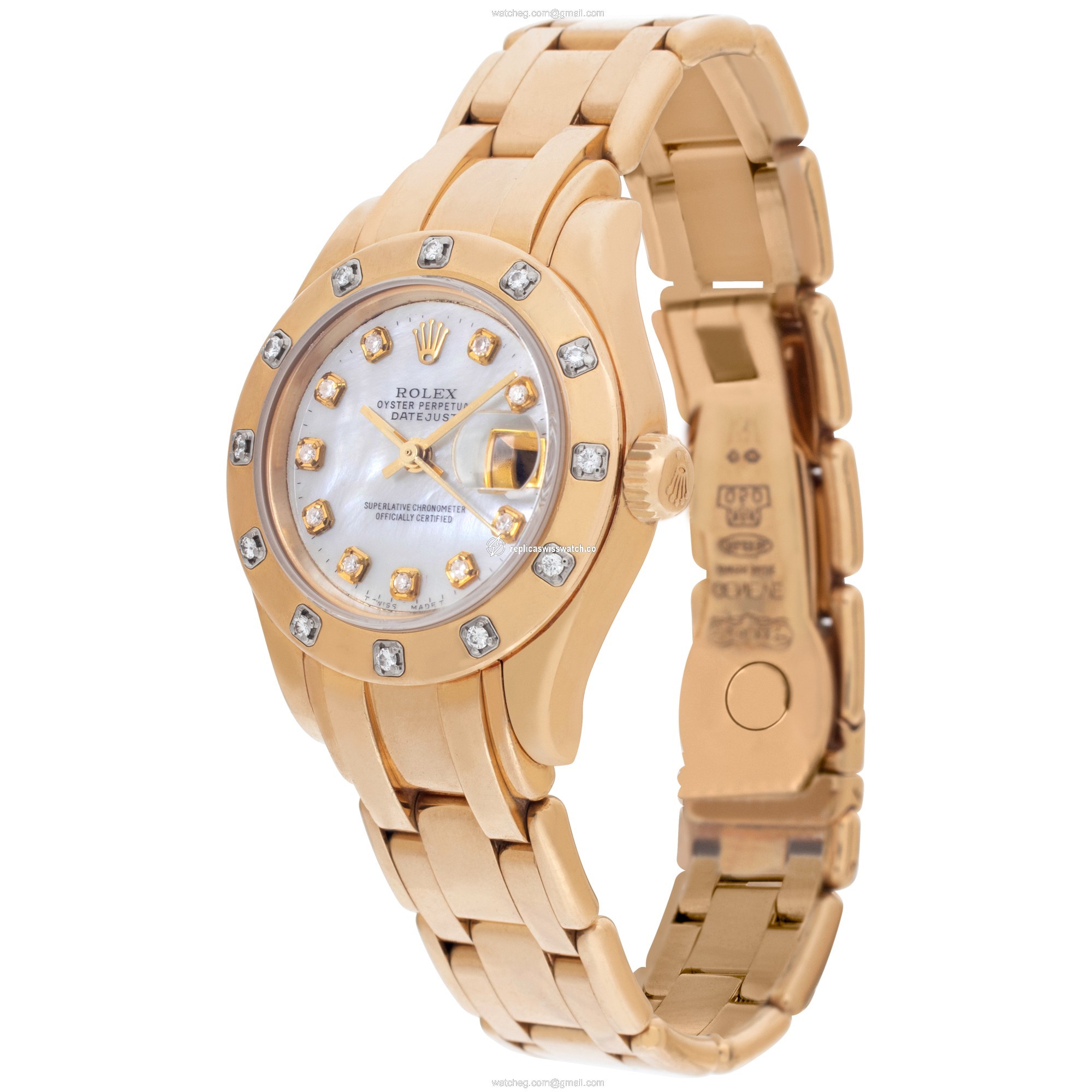 Rolex 80318 Pearlmaster Automatic Female 18k yellow gold Replica