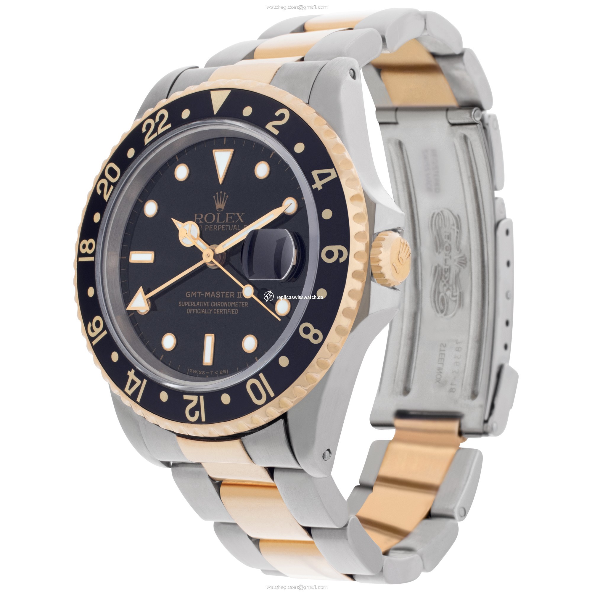 Rolex 16713 GMT-Master II Automatic Male 18k gold & Stainless Steel Replica