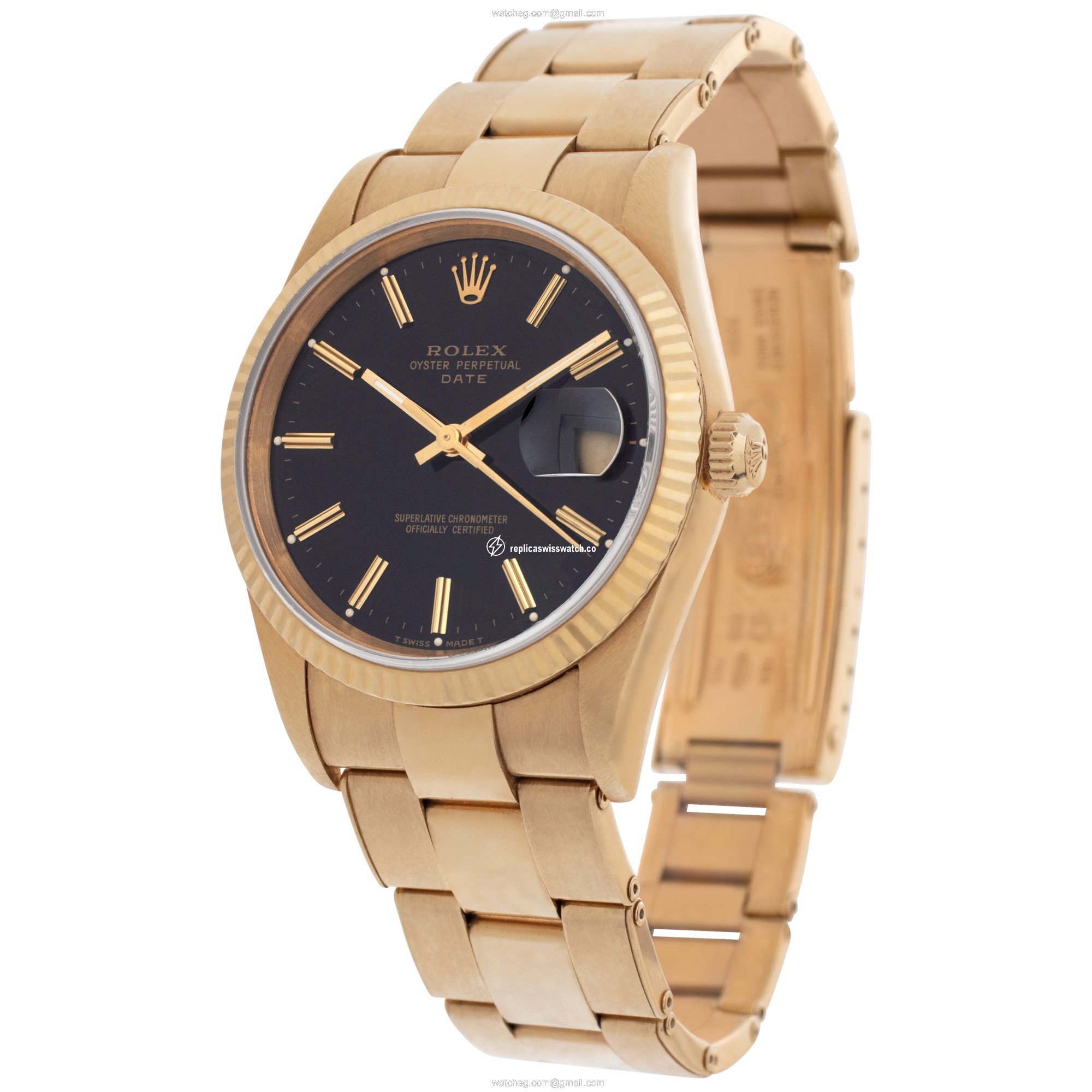 Rolex 15238 Date Automatic Unisex 18k yellow gold Replica
