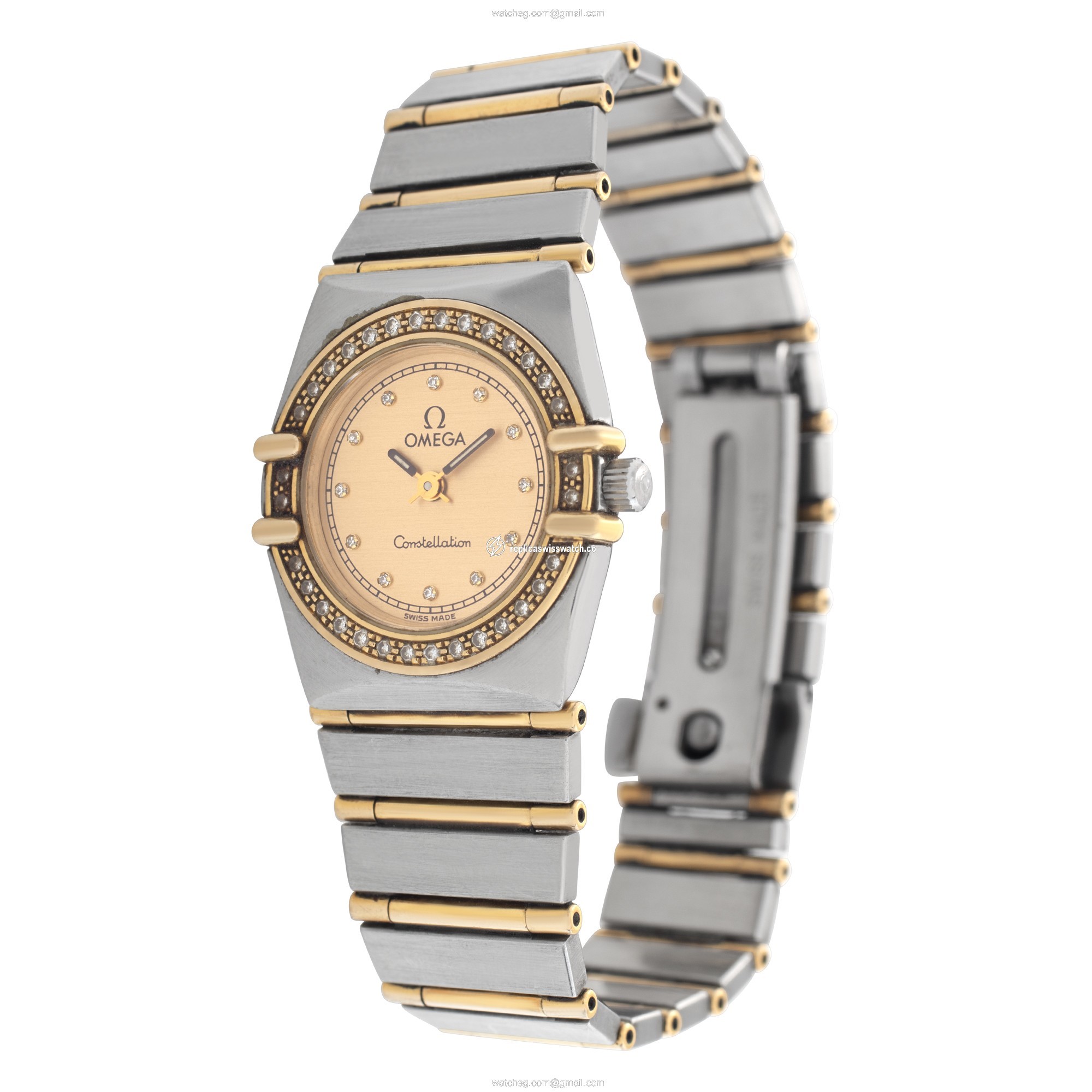 Omega 6104/465.36 Constellation Quartz Female 18k gold & Stainless Steel Replica