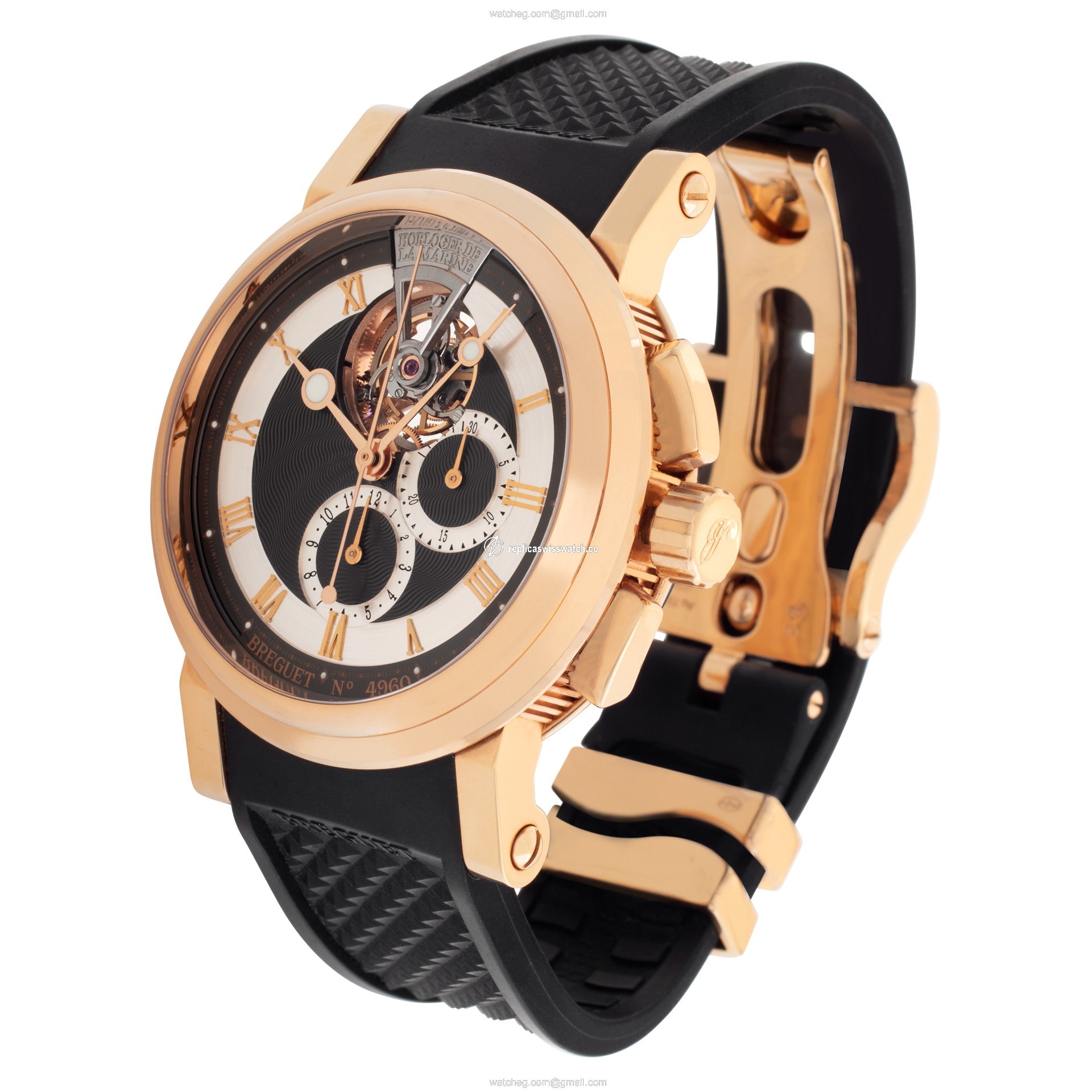 Breguet 5837br/92/5zu Marine Automatic Male 18k rose gold Replica