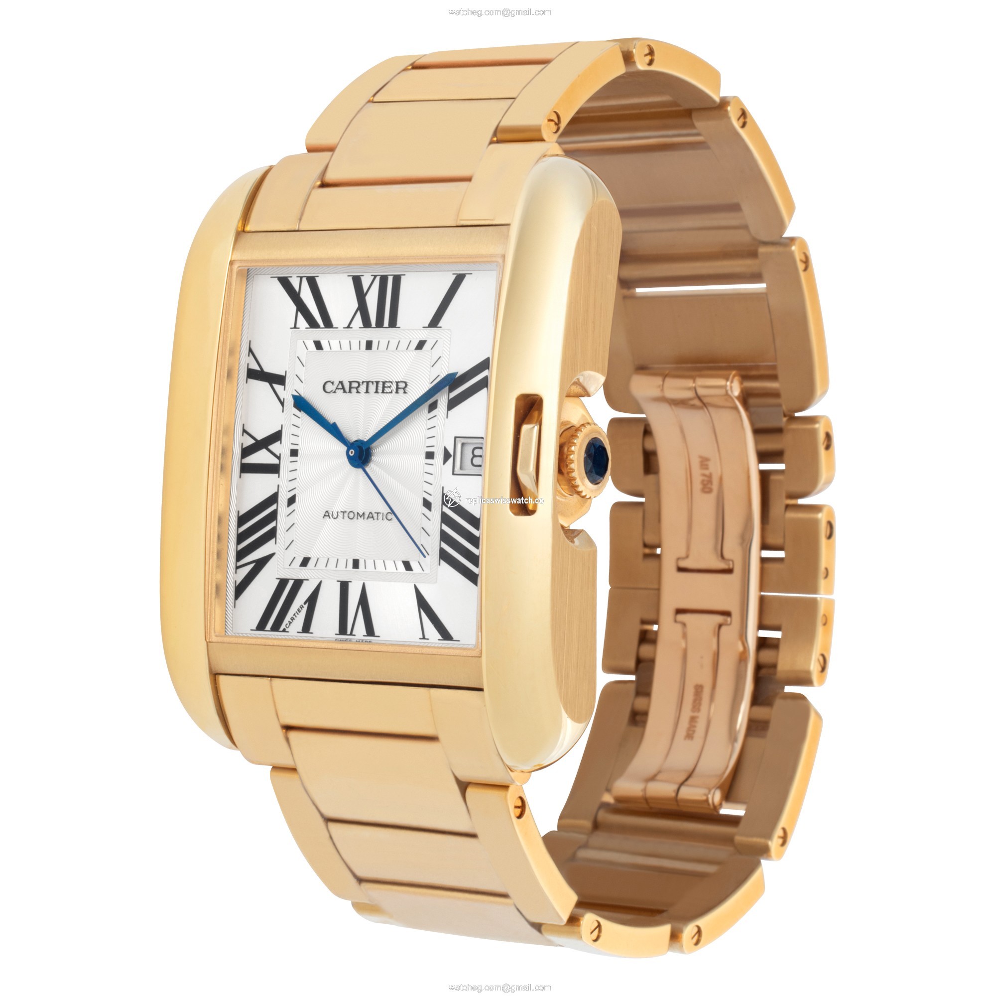 Cartier w5310018 Tank Anglaise XL Automatic Male 18k yellow gold Replica