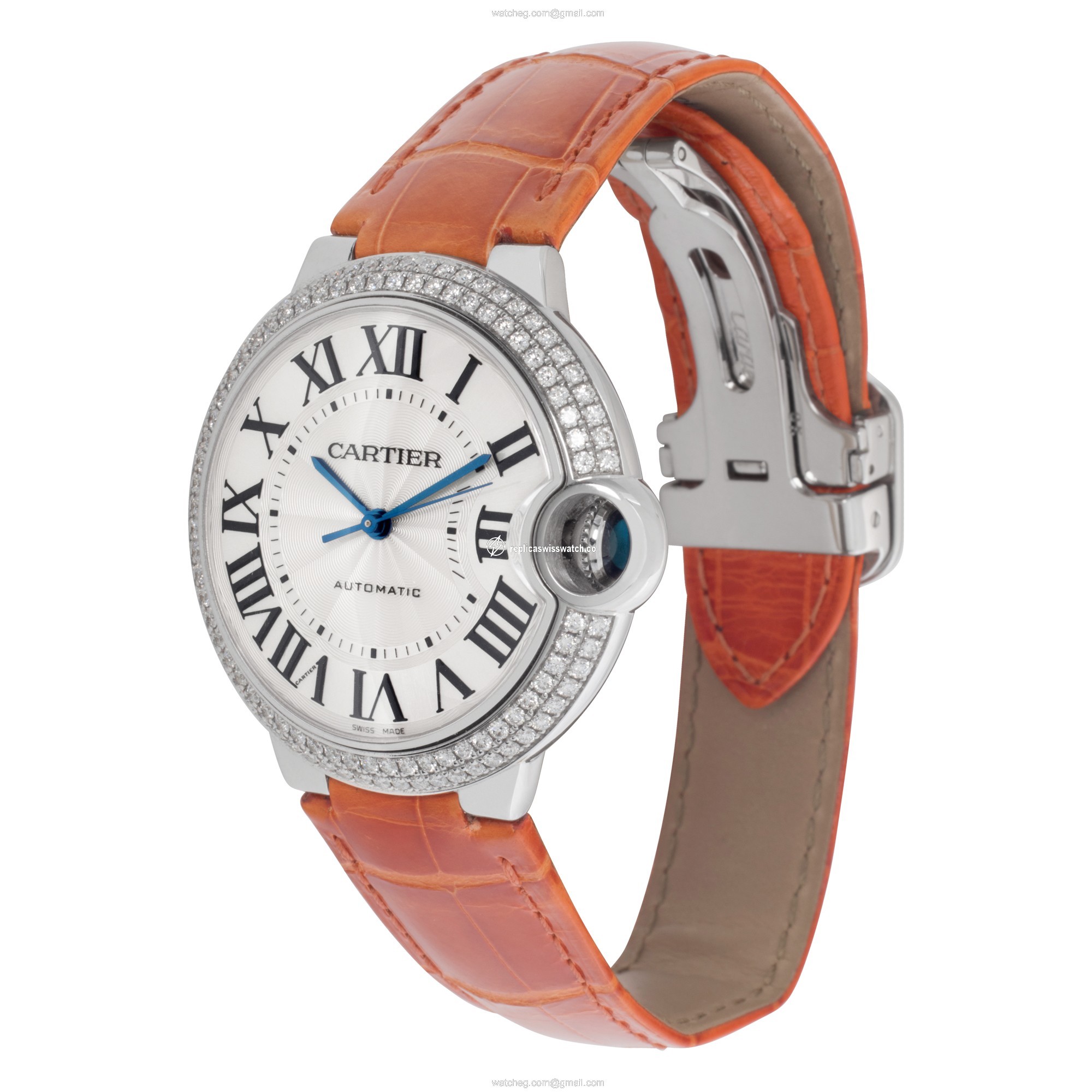 Cartier WE900651 Ballon Bleu Automatic Female 18k White Gold Replica