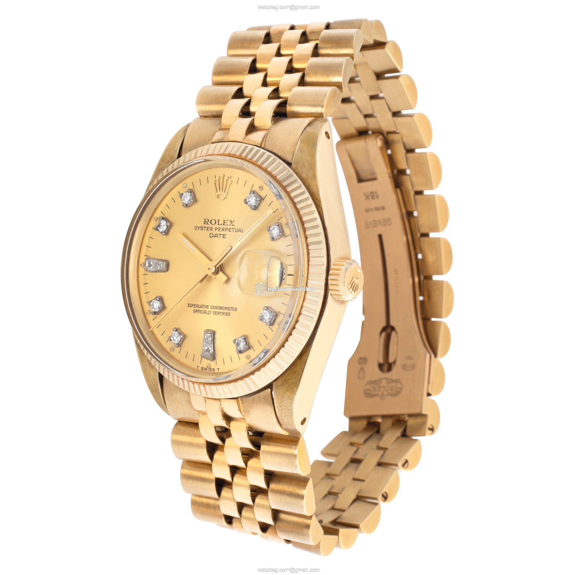 Rolex 1503 Date Automatic Unisex 14k yellow gold Replica