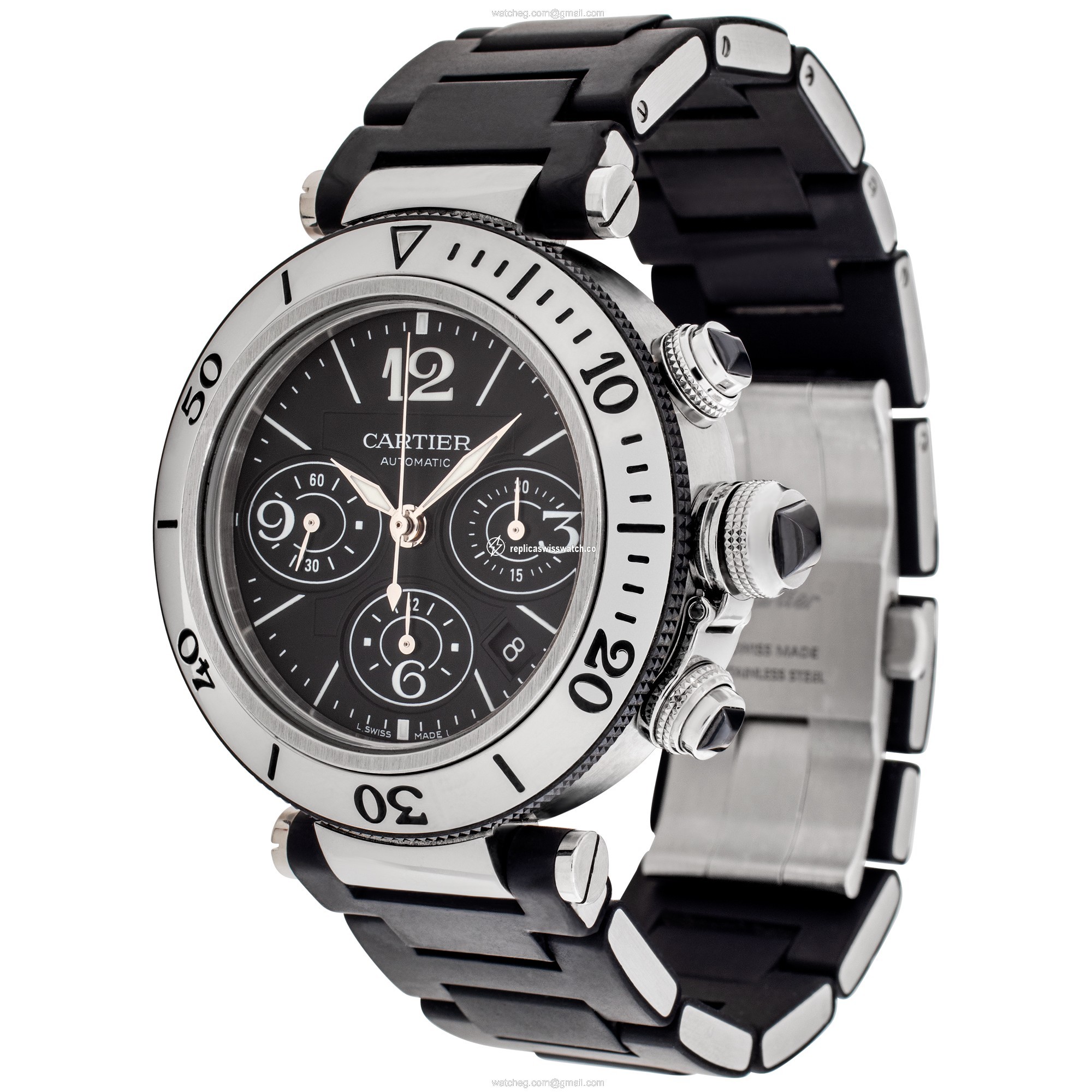 Cartier W31088U2 Pasha Seatimer Chrono Automatic Male Stainless Steel Replica