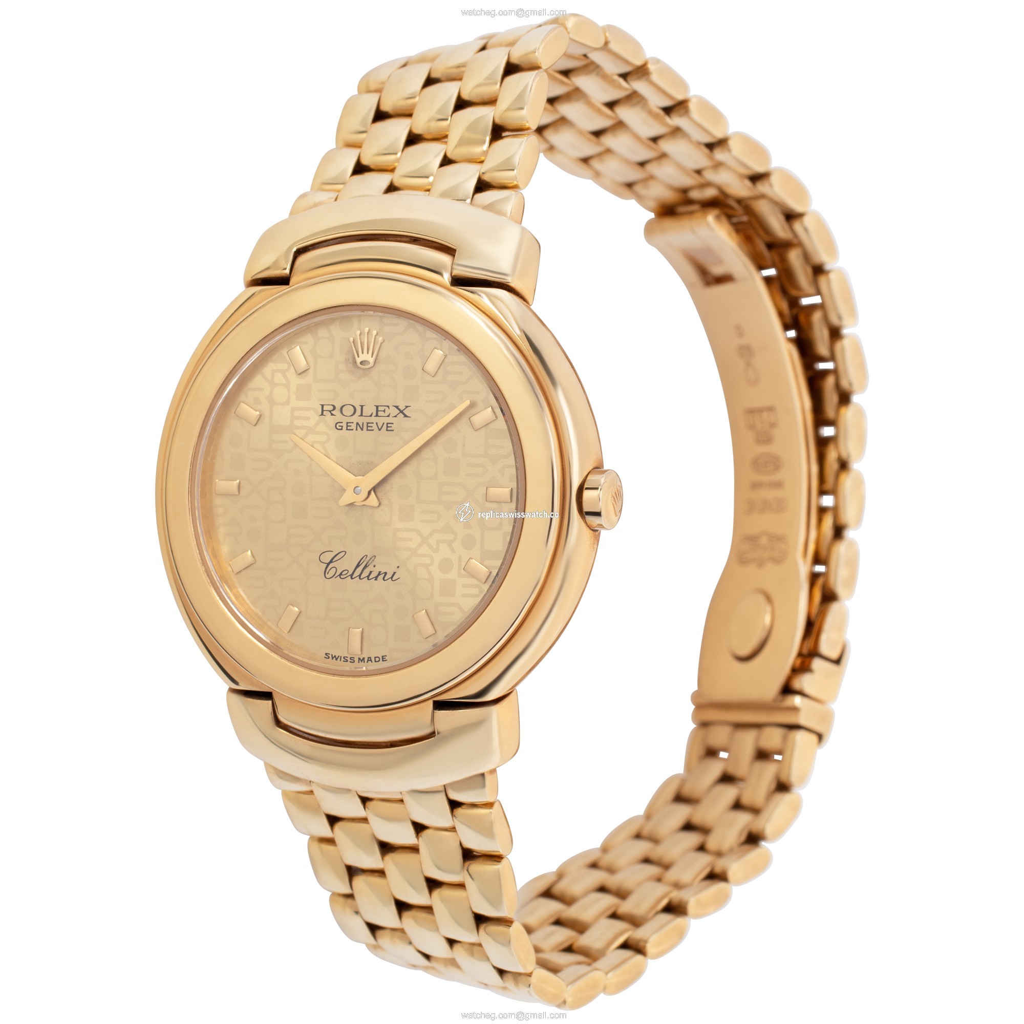 Rolex 6622 Cellini Quartz Unisex 18k yellow gold Replica