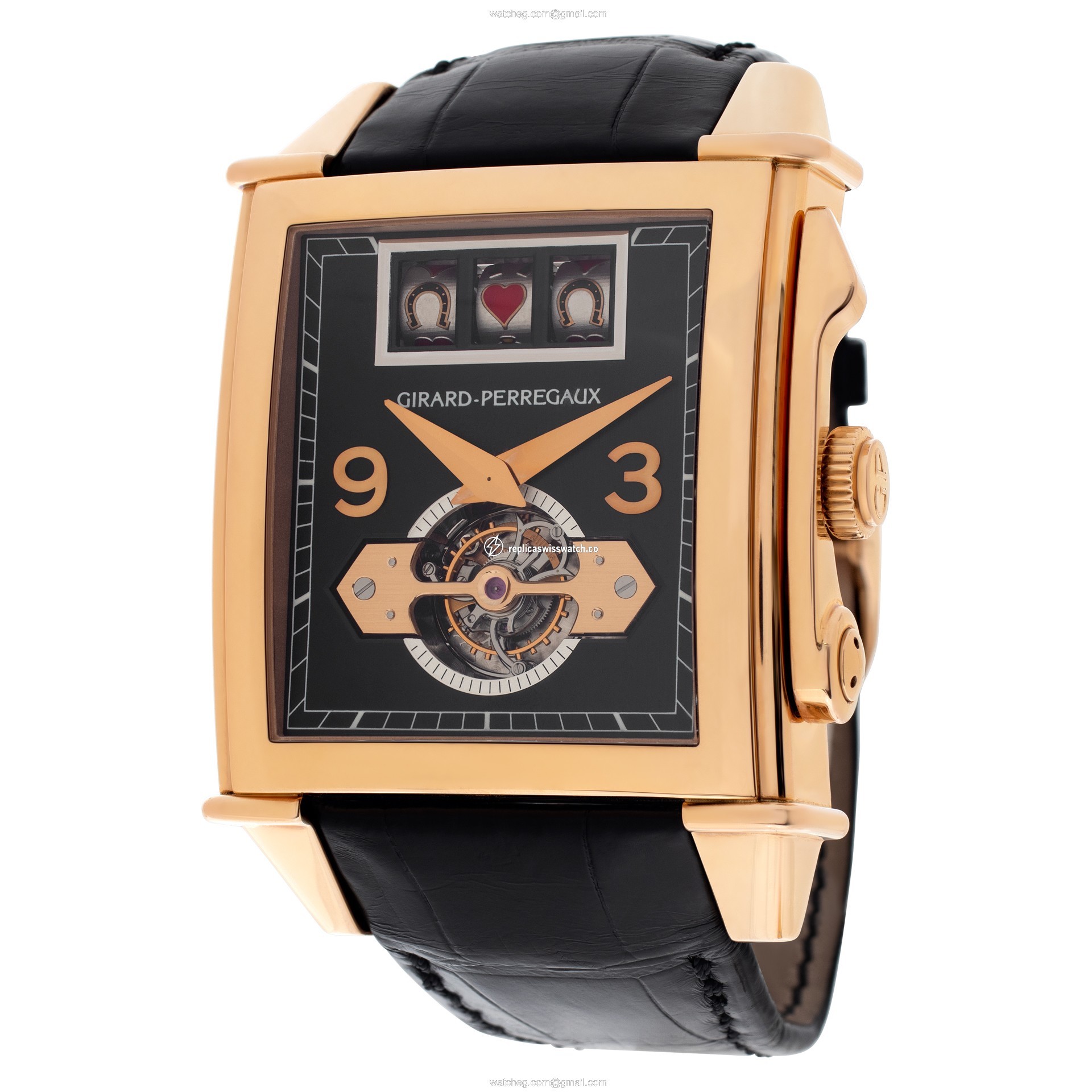 Girard Perregaux 99720-52-651-BAGA Vintage 1945 Manual Male 18k rose gold Replica