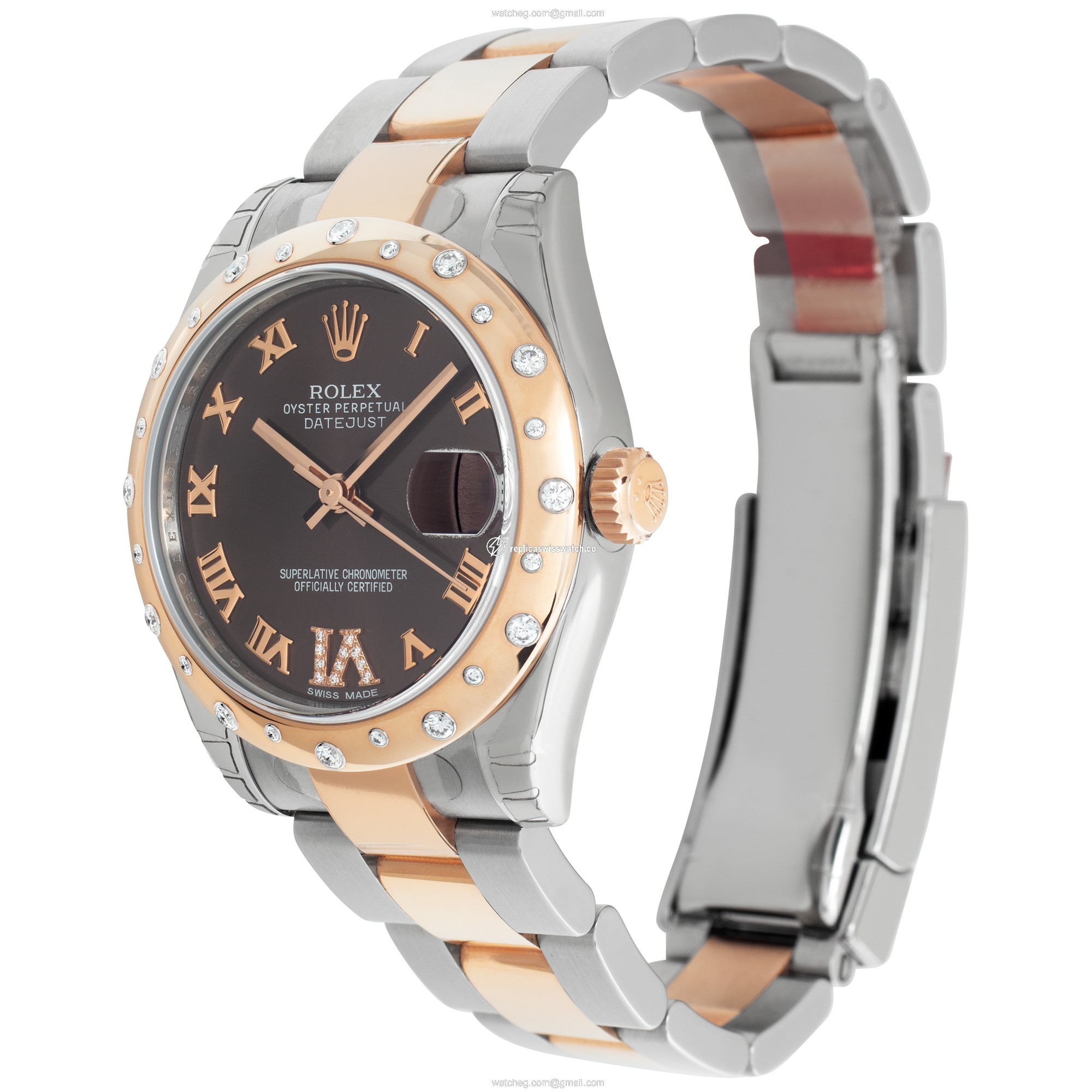 Rolex 178341 Datejust Automatic Female 18k rose gold & stainless steel Replica