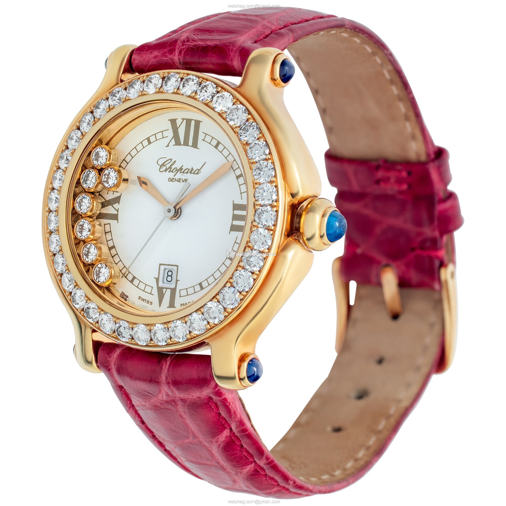 Chopard 27/6144-23/11 Happy Sport Quartz Female 18k yellow gold Replica