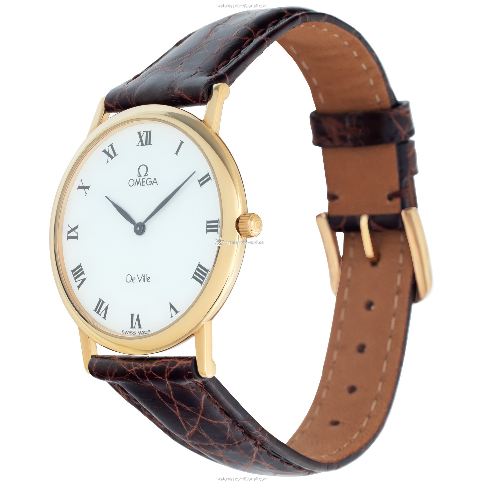 Omega 54131296 Classic Quartz Male 18k yellow gold Replica