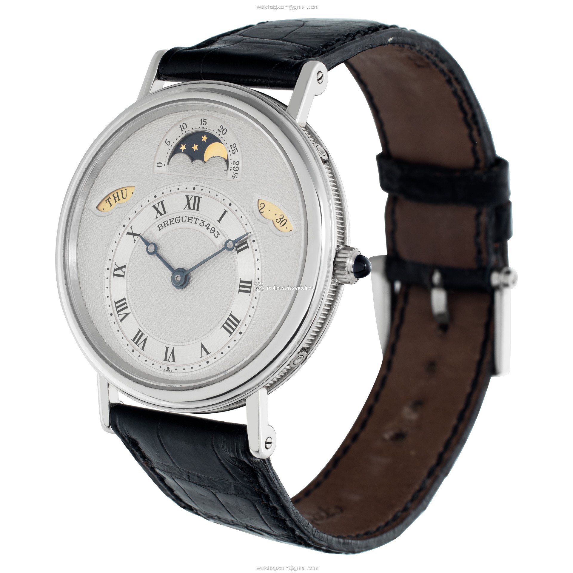 Breguet 3330 Quantieme Automatic Unisex Platinum Replica