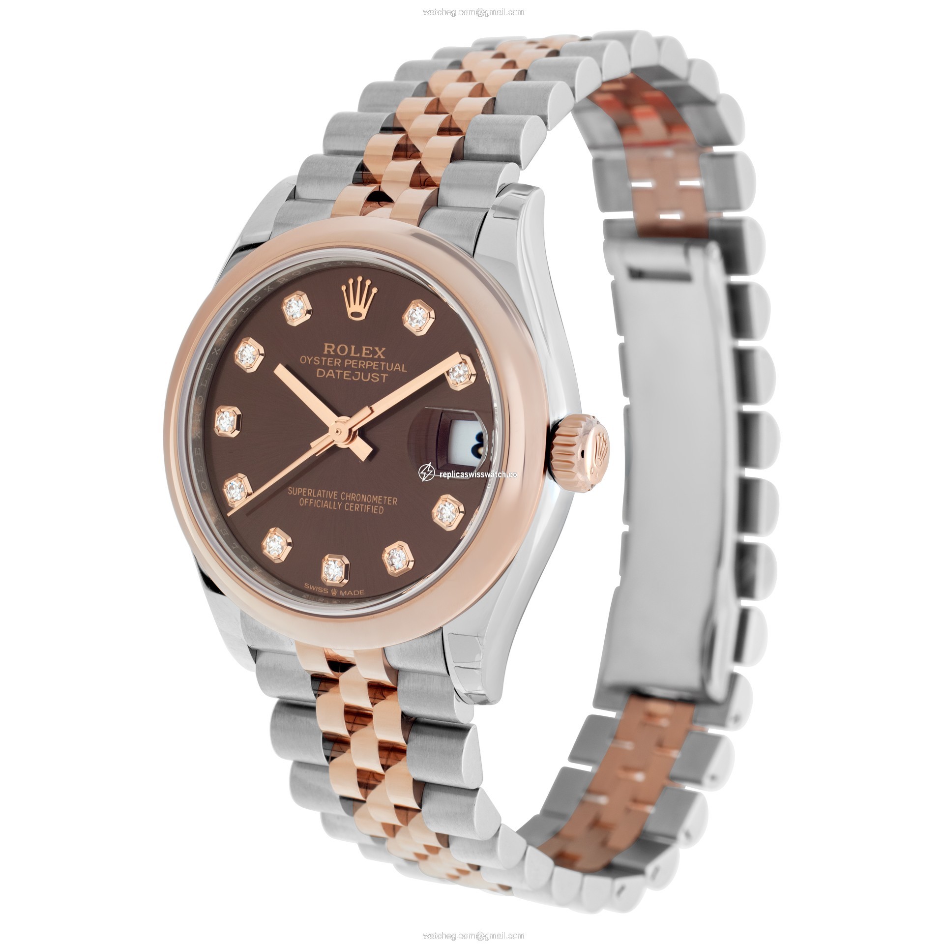 Rolex 278241 Datejust Automatic Female 18k rose gold & stainless steel Replica
