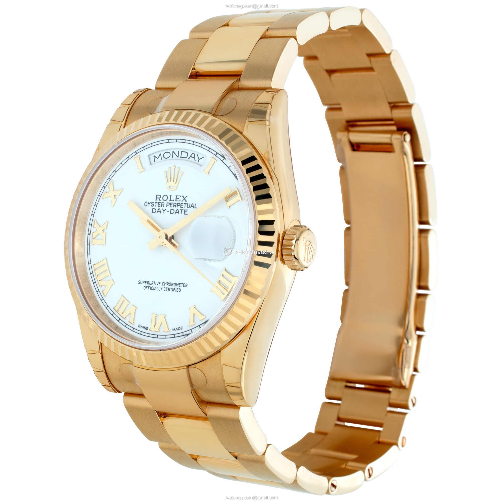 Rolex 118238 Day-Date Automatic Unisex 18k yellow gold Replica