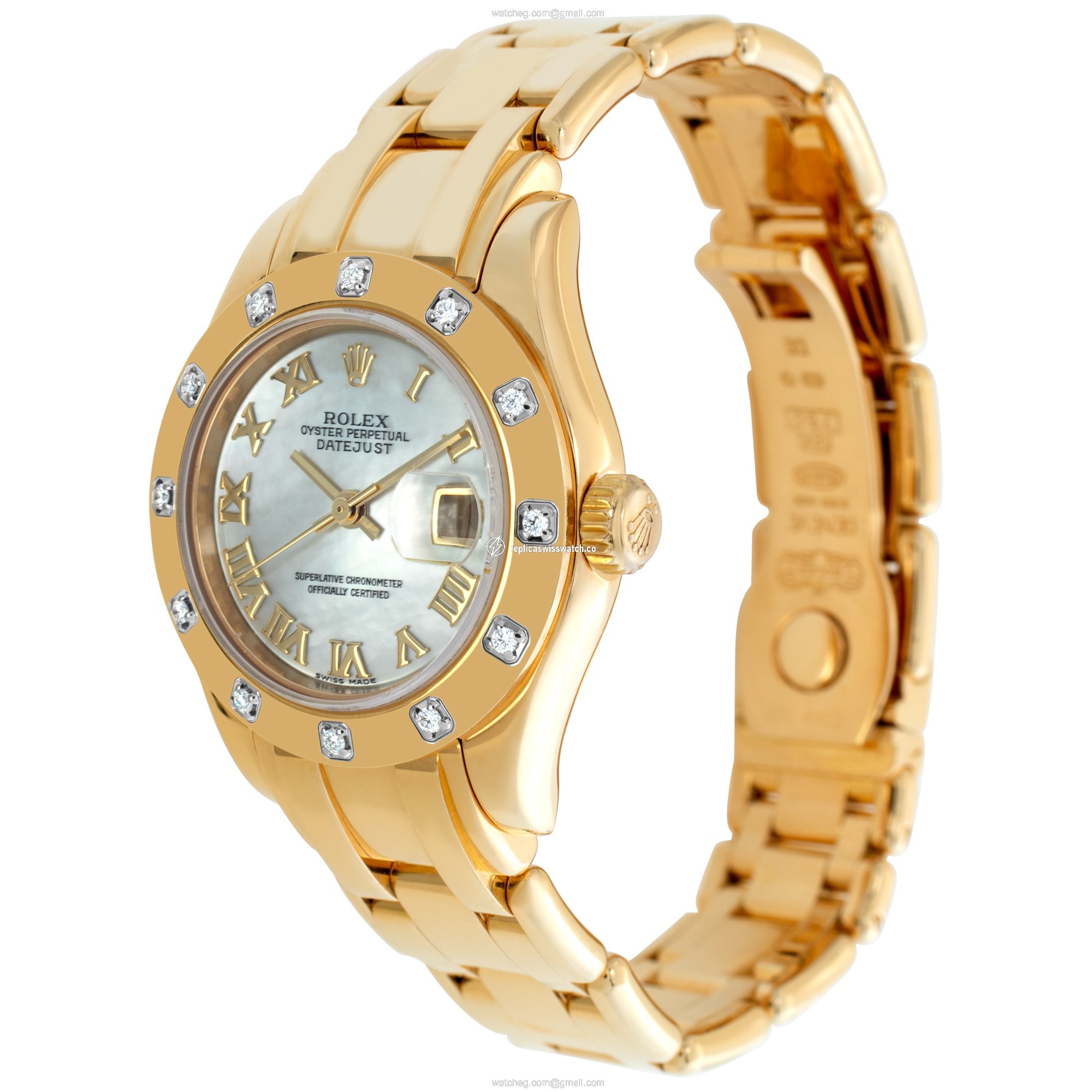 Rolex 80318 Pearlmaster Automatic Female 18k Yellow Gold Replica