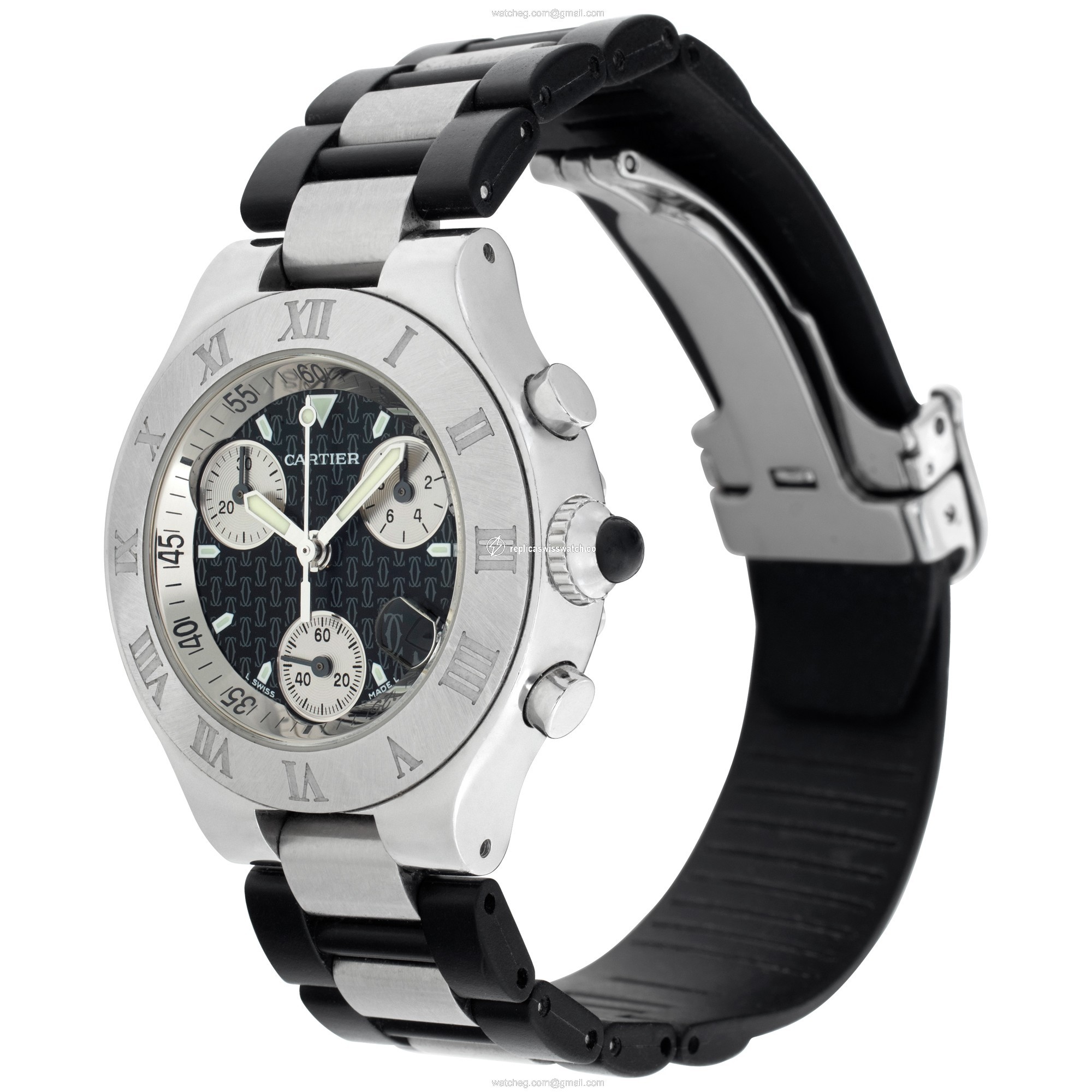 Cartier  W10198U2 Chronoscaph 21 Quartz Female Stainless Steel Replica