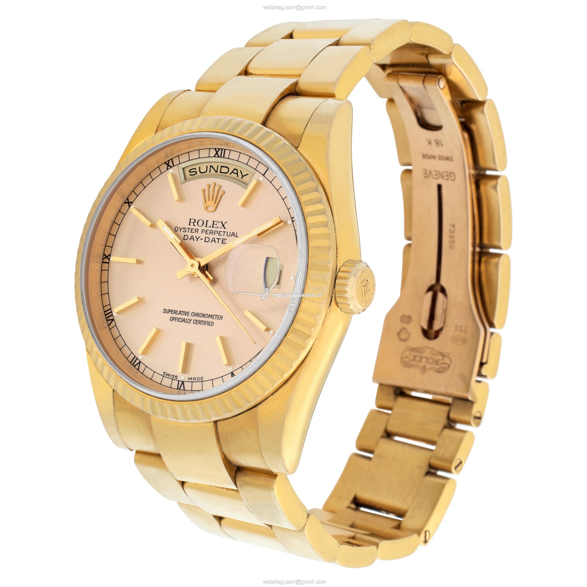 Rolex 118238 Day-Date Automatic Male 18k yellow gold Replica