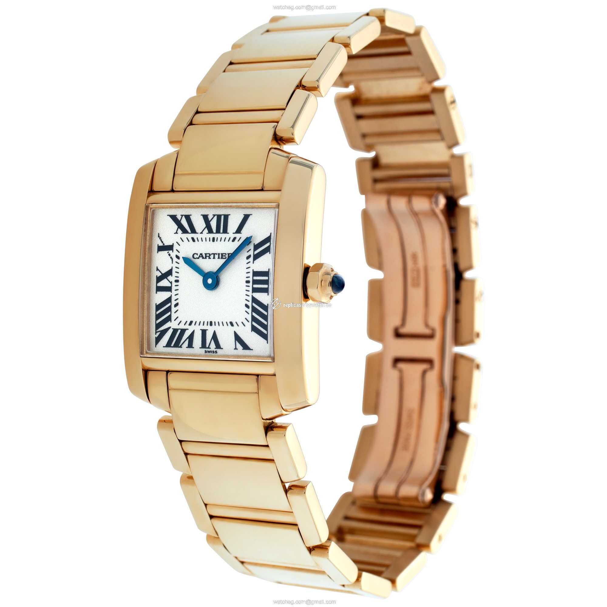 Cartier W50002N2 Tank Francaise Quartz Female 18k yellow gold Replica