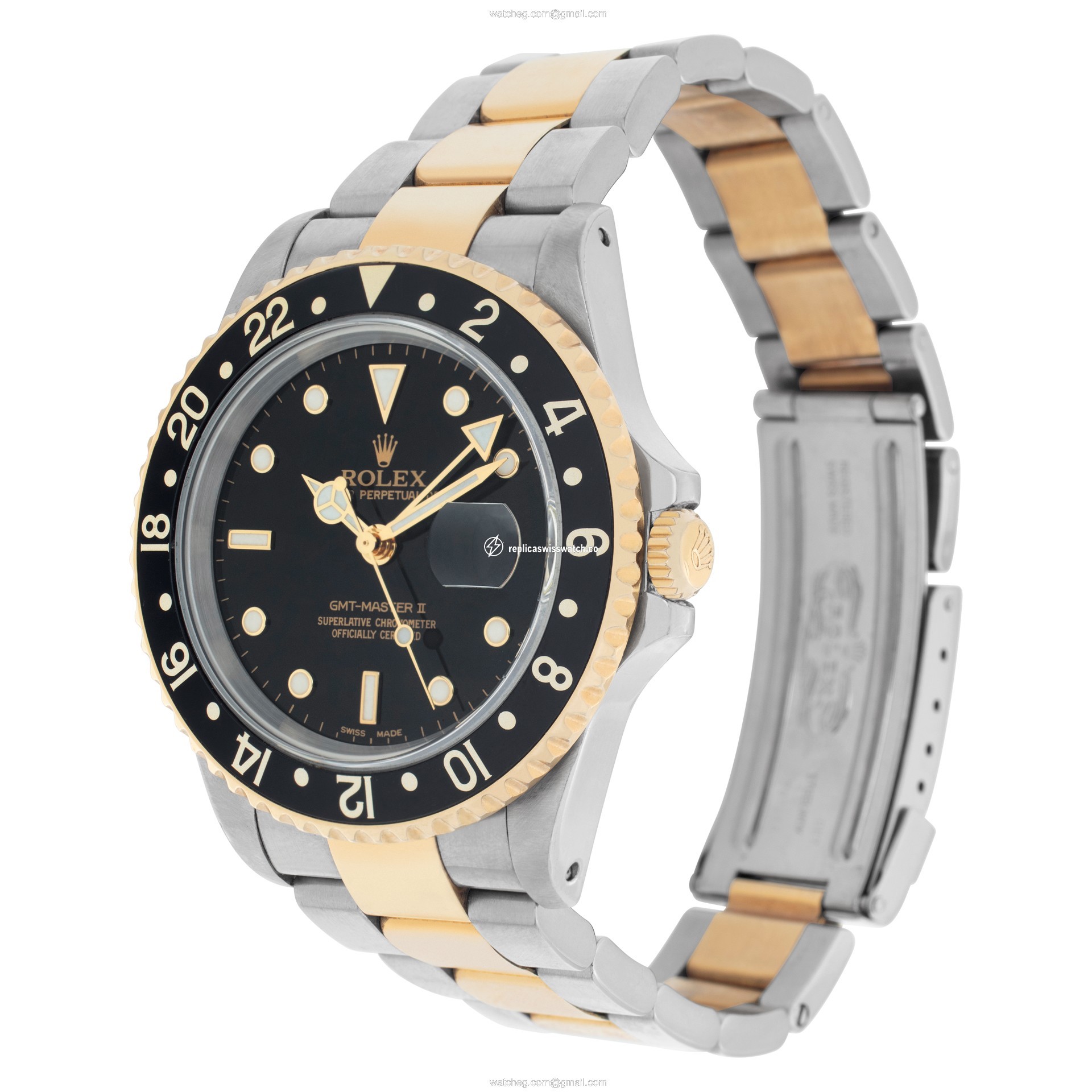Rolex 16713 GMT-Master II Automatic Male 18k gold & Stainless Steel Replica