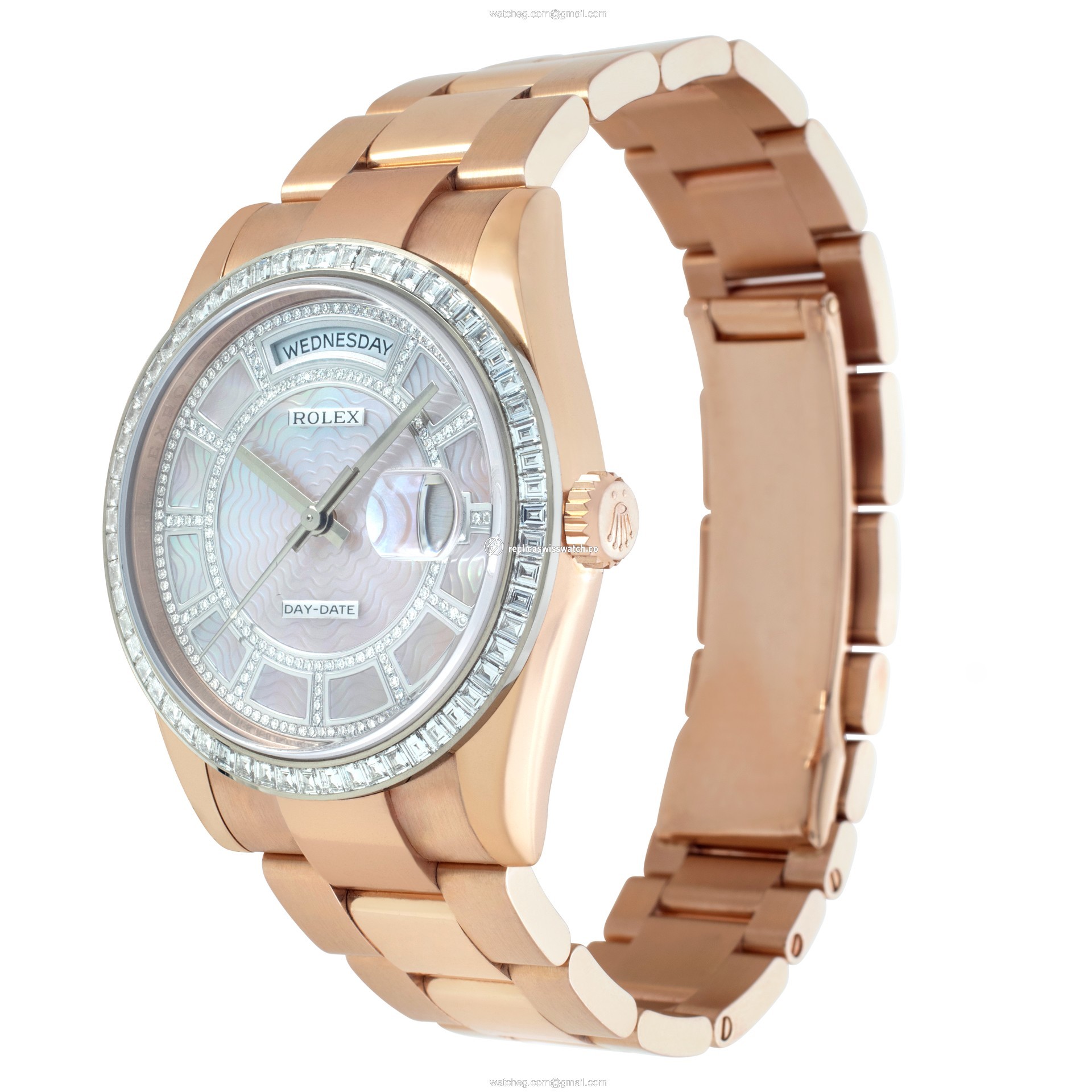 Rolex 118395BR Day-Date Automatic Unisex 18k rose gold Replica