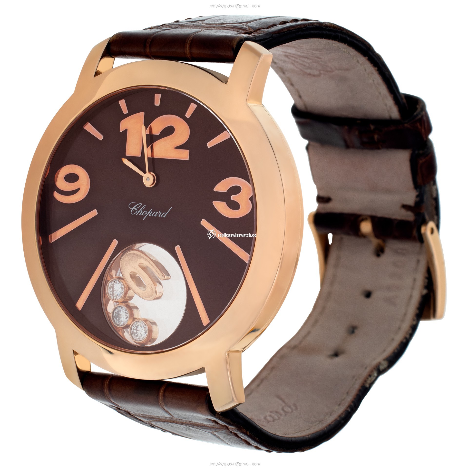 Chopard 4176 Happy Diamond Quartz Unisex 18k rose gold Replica