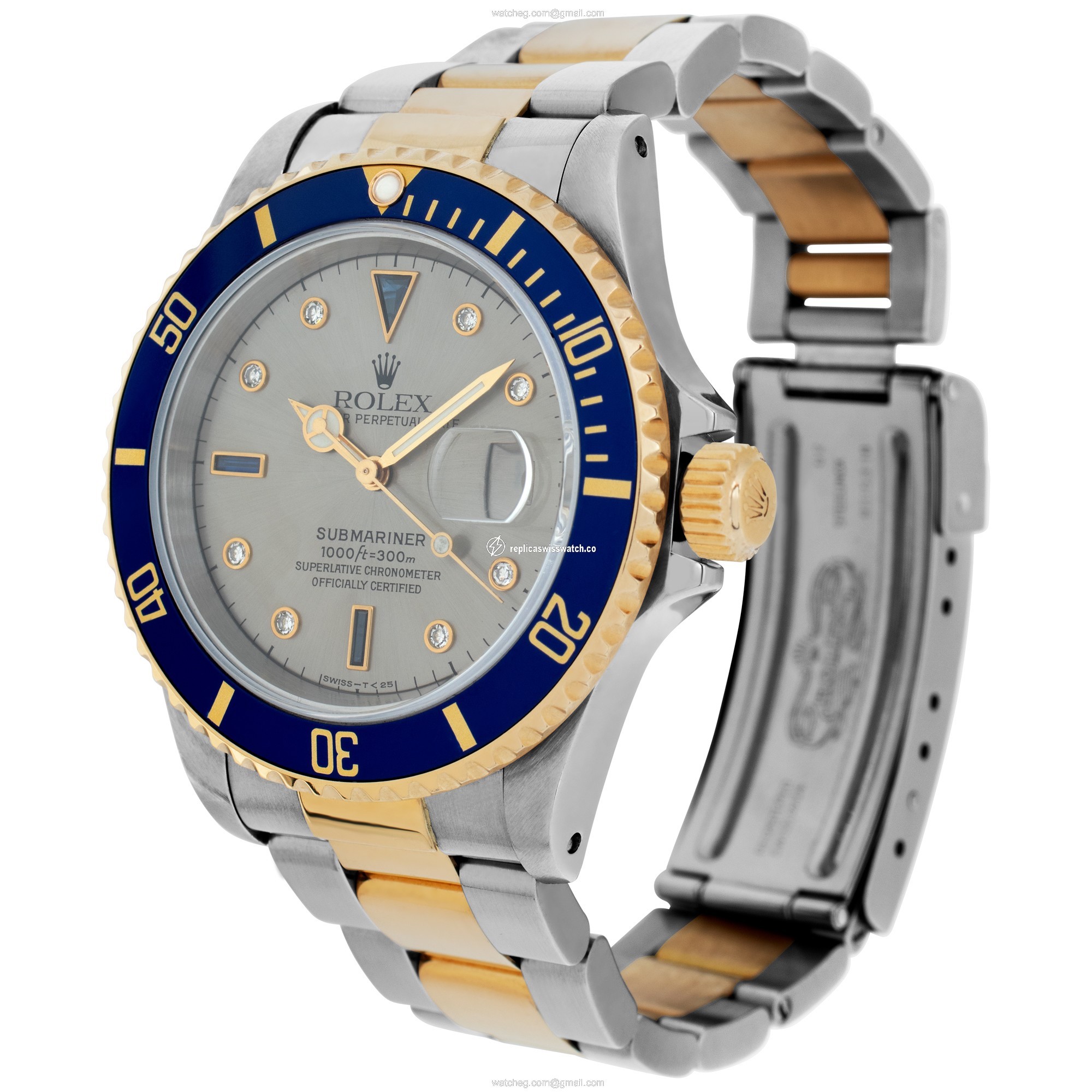 Rolex 16613 Submariner Automatic Unisex 18k gold & Stainless Steel Replica