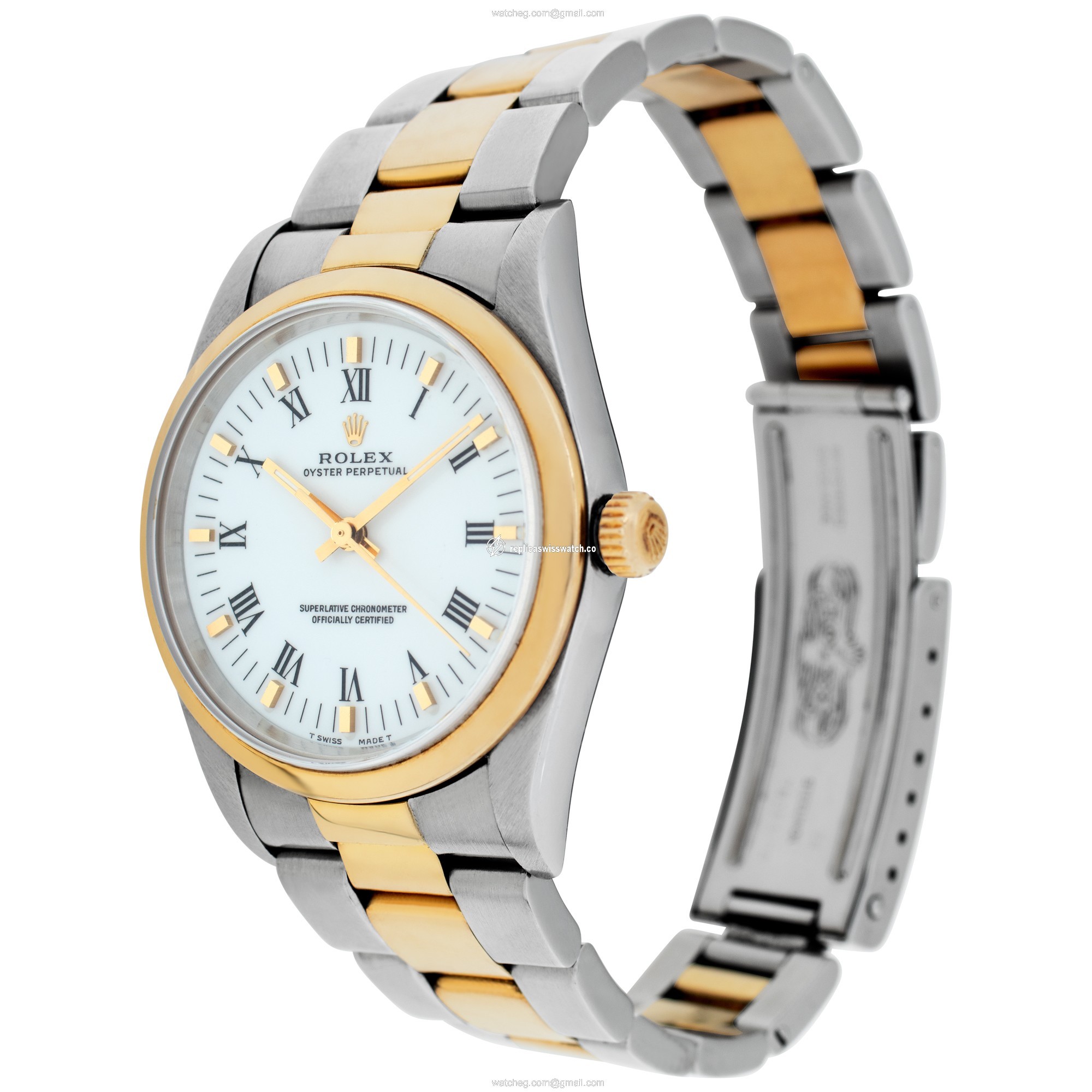 Rolex 14203 Oyster Perpetual Automatic Unisex 18k gold & Stainless Steel Replica