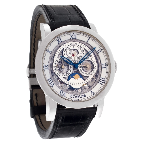 Corum 183.201.70 Perpetual Calendar Automatic Male Platinum Watches Corum 183.201.70 Perpetual Calendar Automatic Male Platinum Watches