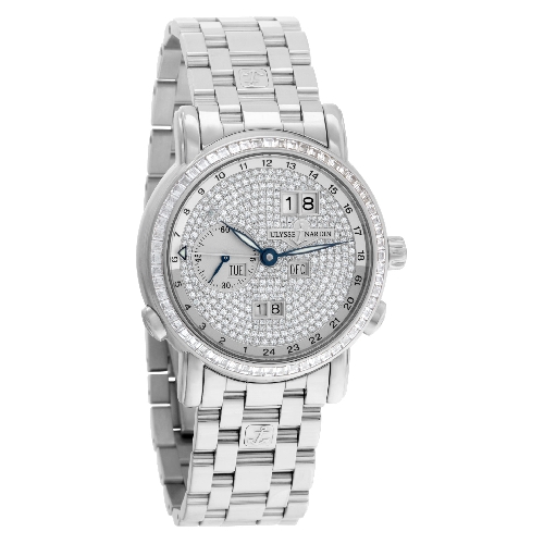 Ulysse Nardin 320-8 GMT-Master II Automatic Male 18k White Gold Watches Ulysse Nardin 320-8 GMT-Master II Automatic Male 18k White Gold Watches