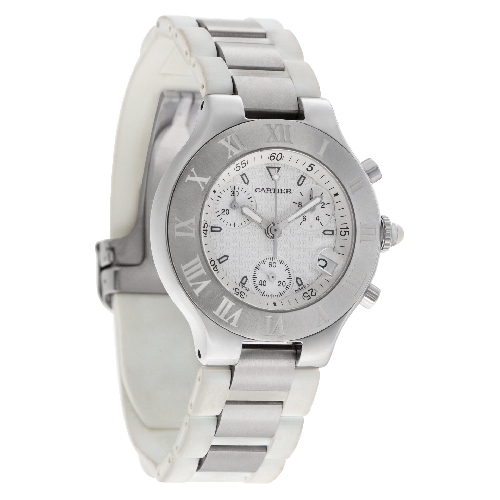 Cartier W10184U2 Chronoscaph 21 Quartz Unisex Stainless Steel Watches Cartier W10184U2 Chronoscaph 21 Quartz Unisex Stainless Steel Watches