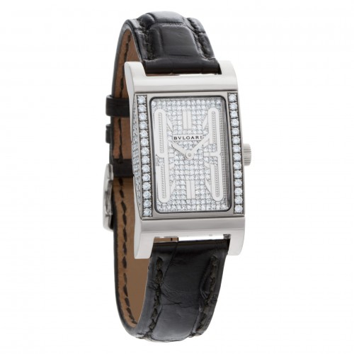Bvlgari RT W39 G Rettangolo Quartz Female 18k White Gold Watches Bvlgari RT W39 G Rettangolo Quartz Female 18k White Gold Watches