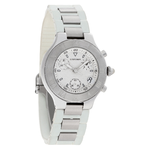 Cartier w10184U2 Chronoscaph 21 Quartz Unisex Stainless Steel Watches Cartier w10184U2 Chronoscaph 21 Quartz Unisex Stainless Steel Watches