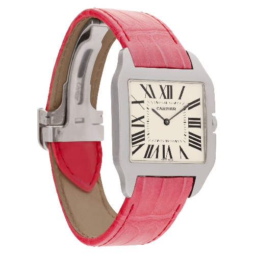 Cartier W2007051 Santos Dumont Manual Unisex 18k White Gold Watches Cartier W2007051 Santos Dumont Manual Unisex 18k White Gold Watches