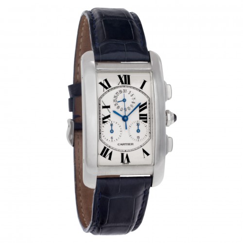 Cartier 2312 Tank Americaine Quartz Unisex 18k White Gold Watches Cartier 2312 Tank Americaine Quartz Unisex 18k White Gold Watches