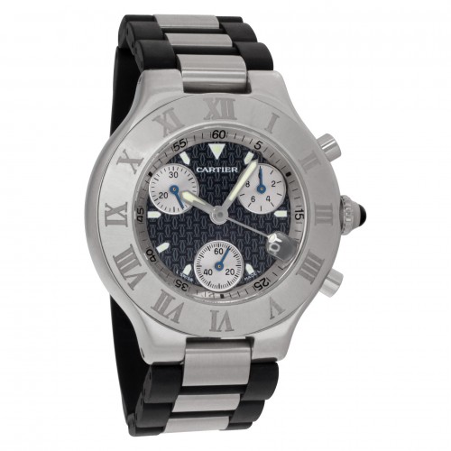 Cartier 2424 Chronoscaph Quartz Unisex Stainless Steel Watches Cartier 2424 Chronoscaph Quartz Unisex Stainless Steel Watches