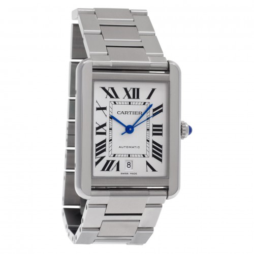 Cartier W520028 Tank Automatic Male Stainless Steel Watches Cartier W520028 Tank Automatic Male Stainless Steel Watches