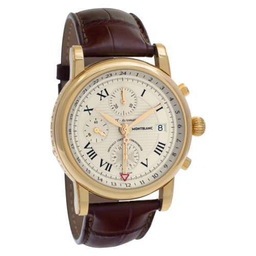 MontBlanc 102345 Star GMT Automatic Male 18k Yellow Gold Watches MontBlanc 102345 Star GMT Automatic Male 18k Yellow Gold Watches