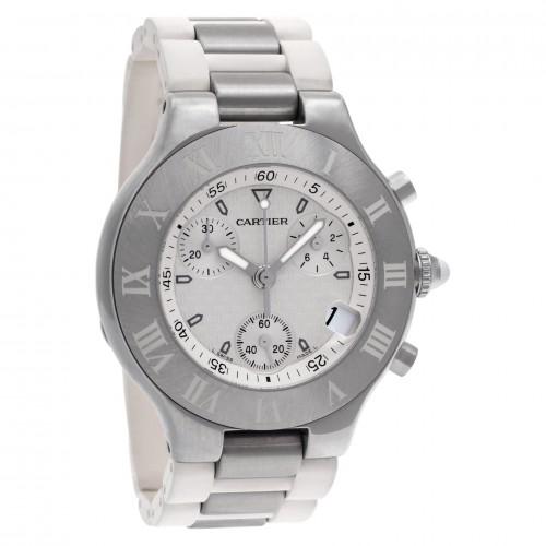 Cartier w10125U2 Chronoscaph 21 Quartz Unisex Stainless Steel Watches Cartier w10125U2 Chronoscaph 21 Quartz Unisex Stainless Steel Watches