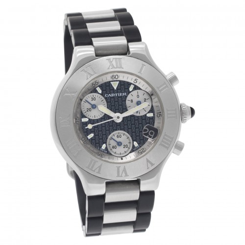 Cartier W10125U2 Chronoscaph 21 Quartz Unisex Stainless Steel Watches Cartier W10125U2 Chronoscaph 21 Quartz Unisex Stainless Steel Watches