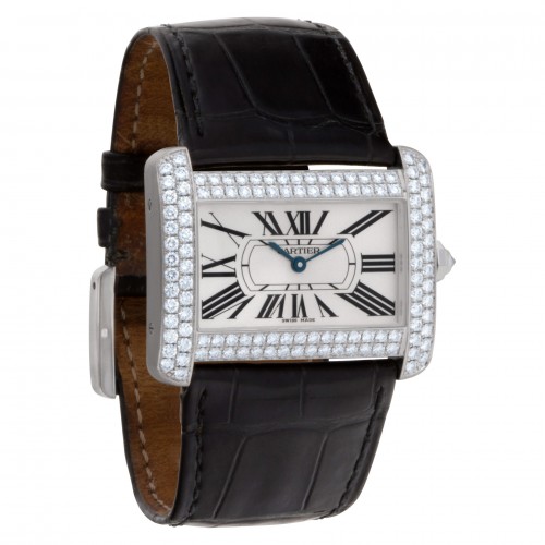 Cartier WA301370 Divan Quartz Female 18k White Gold Watches Cartier WA301370 Divan Quartz Female 18k White Gold Watches