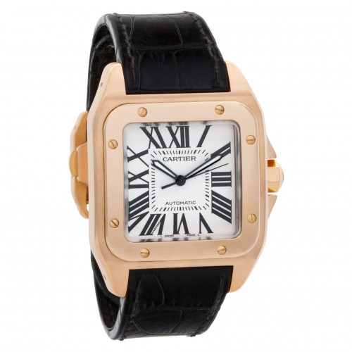 Cartier W20095Y1 Santos 100 Automatic Male 18k rose gold Watches Cartier W20095Y1 Santos 100 Automatic Male 18k rose gold Watches