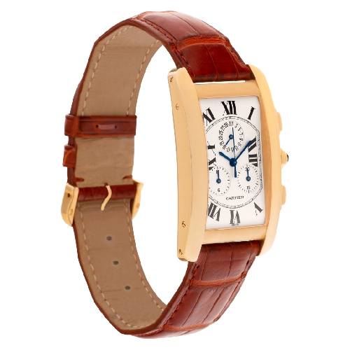 Cartier 1730 Tank Americaine Quartz Male 18k yellow gold Watches Cartier 1730 Tank Americaine Quartz Male 18k yellow gold Watches