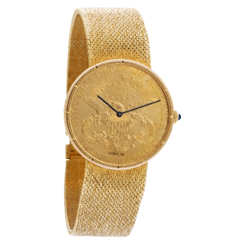 Corum 8890 $20 Coin Quartz Male 18k yellow gold Watches Corum 8890 $20 Coin Quartz Male 18k yellow gold Watches