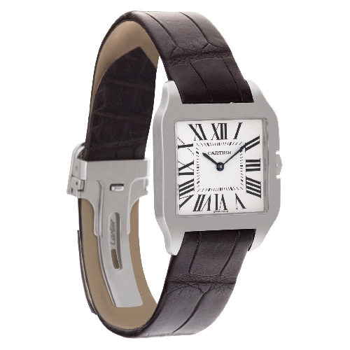 Cartier W2009451 Santos Dumont Quartz Unisex 18k White Gold Watches Cartier W2009451 Santos Dumont Quartz Unisex 18k White Gold Watches