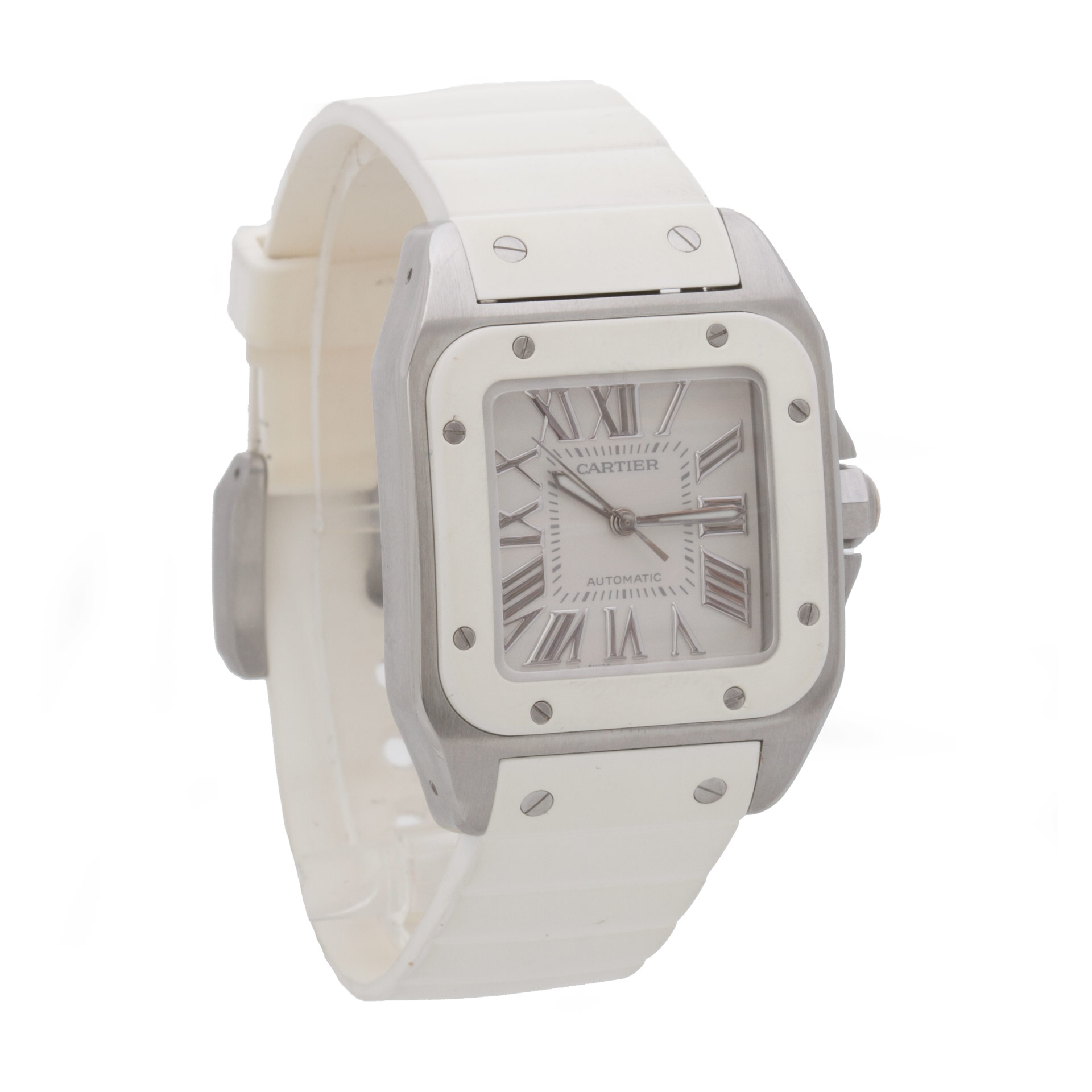 Cartier W20122U2 Santos 100 Automatic Female Stainless Steel Watches Cartier W20122U2 Santos 100 Automatic Female Stainless Steel Watches