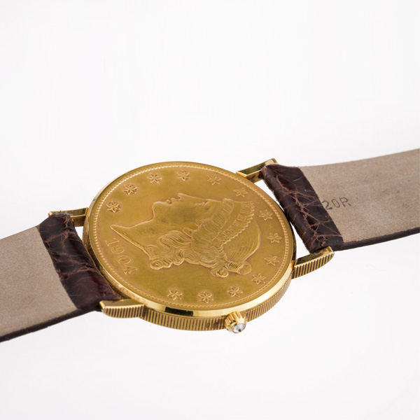 Corum Corum 3007 $20 Coin Quartz Male Gold Watches Corum Corum 3007 $20 Coin Quartz Male Gold Watches