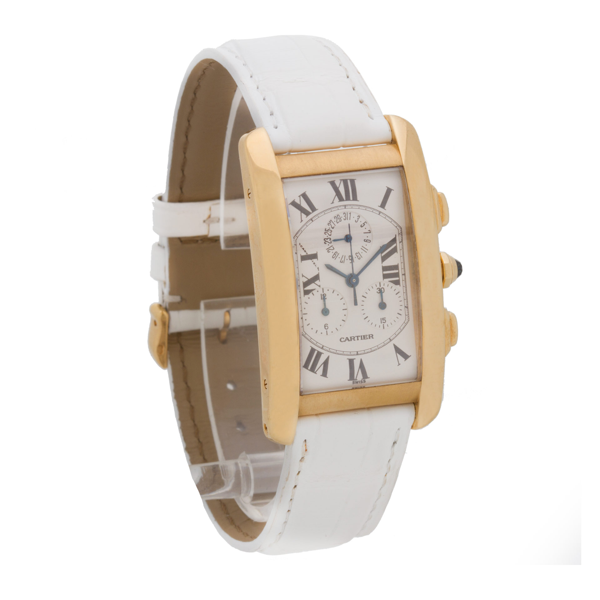 Cartier 1730 Tank Americaine Quartz Male 18k yellow gold Watches Cartier 1730 Tank Americaine Quartz Male 18k yellow gold Watches