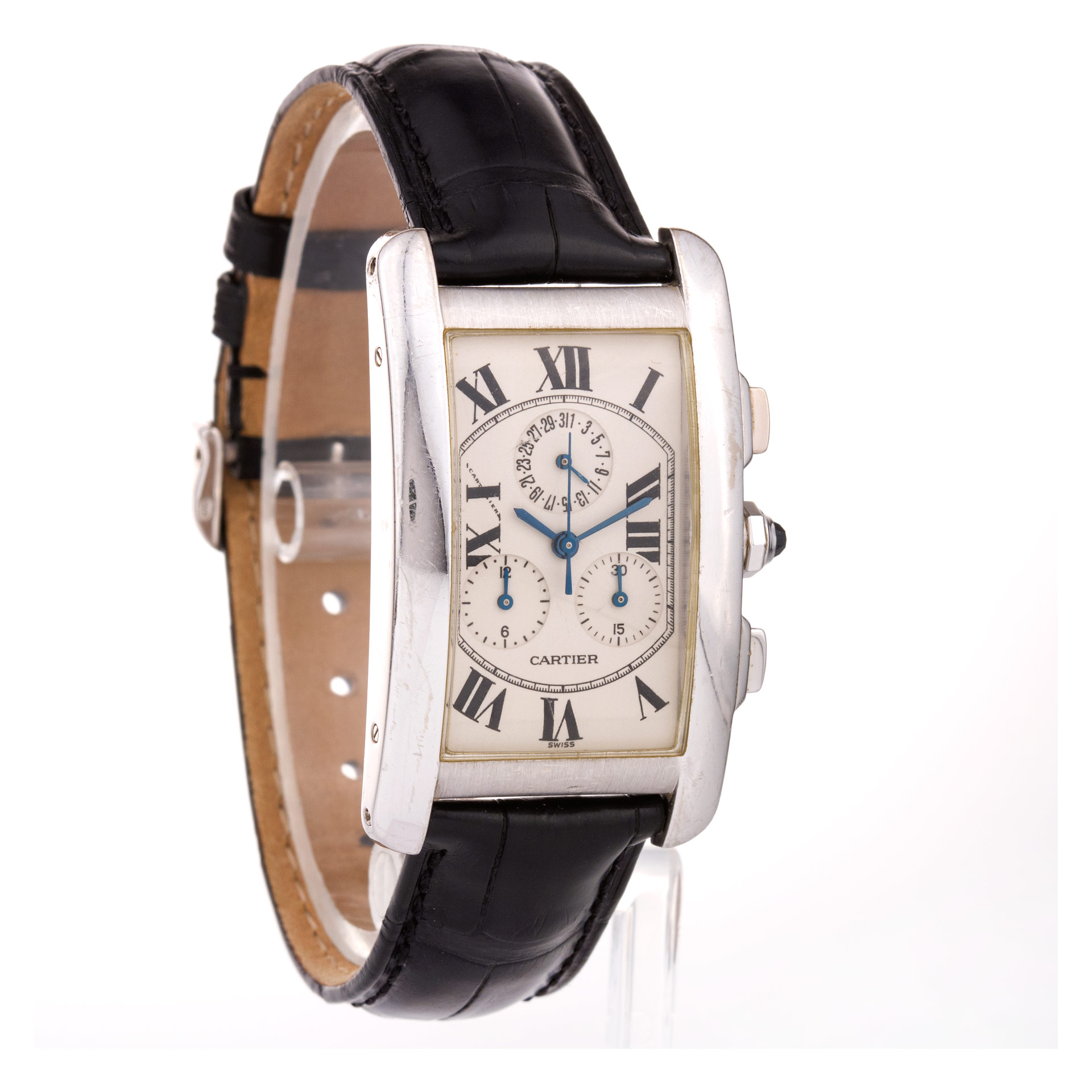 Cartier 2312 Tank Americaine Quartz Male 18k White Gold Watches Cartier 2312 Tank Americaine Quartz Male 18k White Gold Watches