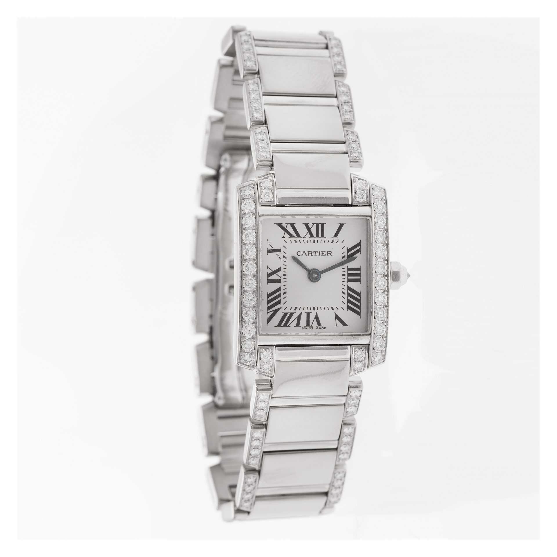 Cartier 2403 Tank Francaise Quartz Female 18k White Gold Watches Cartier 2403 Tank Francaise Quartz Female 18k White Gold Watches
