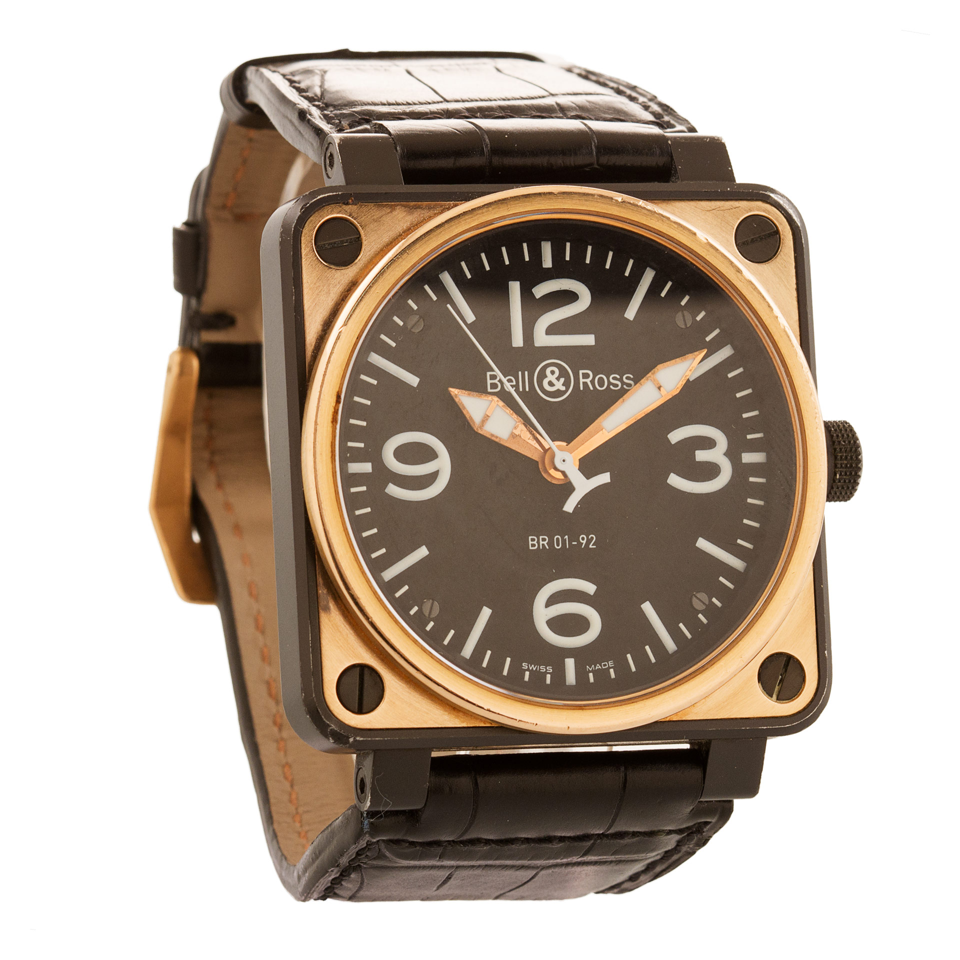 Bell & Ross BR01-92 Aviation Automatic Male 18K Rose gold & Carbon Watches Bell & Ross BR01-92 Aviation Automatic Male 18K Rose gold & Carbon Watches